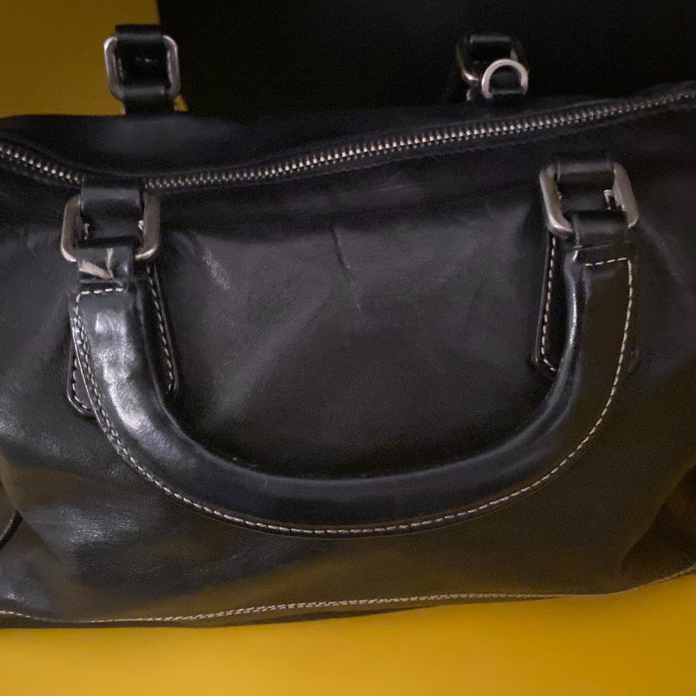 Black Leather  Prada Doctors bag